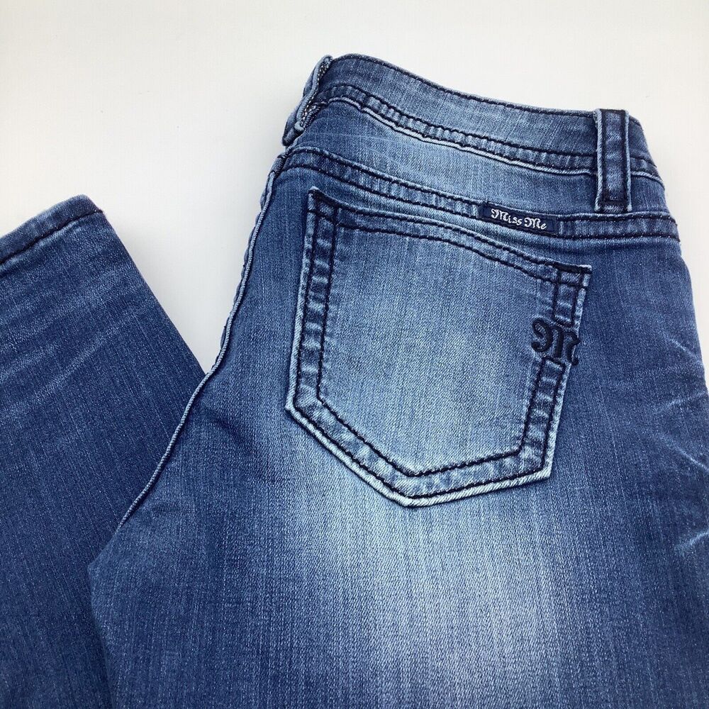 Miss Me Womens Signature Skinny JP7761S Denim Jeans‎ Blue Size 27